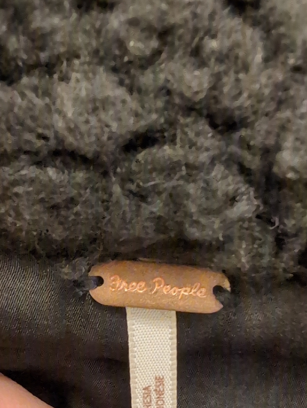 Free People Black Teddy Bouclé Button Jacket - Picture 3 of 4